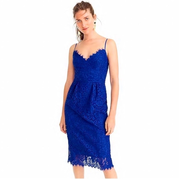 J. Crew Spaghetti-Strap Dress in Lace - Picture 4 of 13